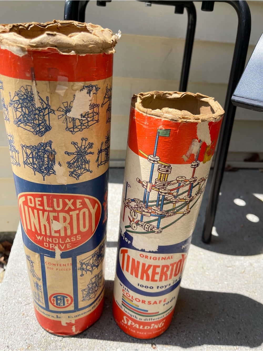 2 Vintage Tinkertoy Sets. Massive 250+ pieces